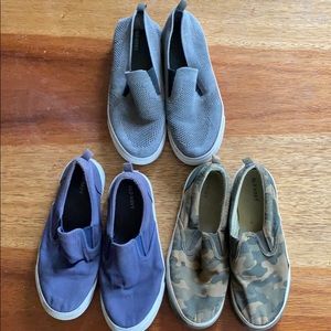 3 Pairs of Boy’s Old Navy Size 5 Canvas Slip-Ons